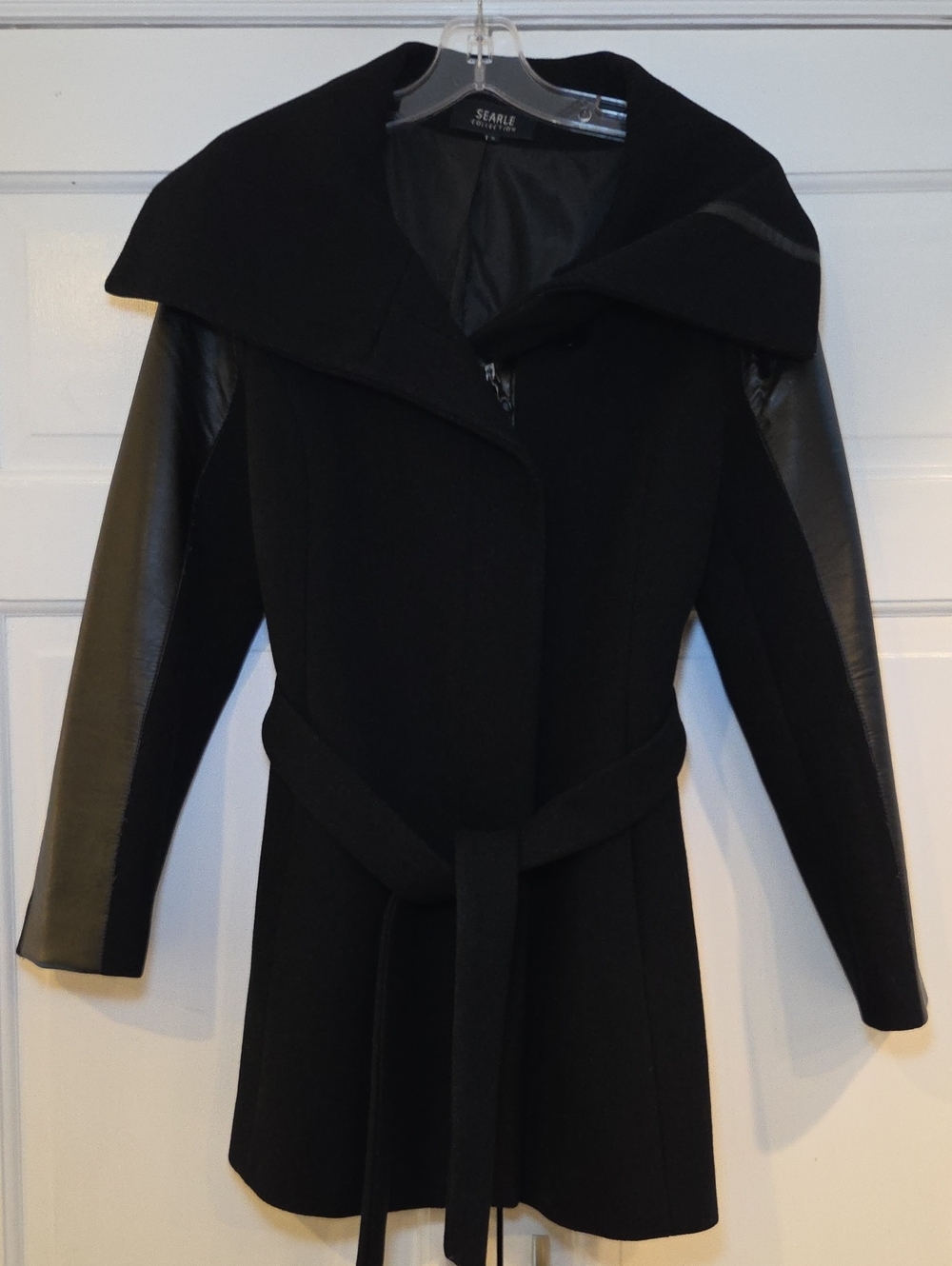 Black Wool Coat By SEARLE Collection